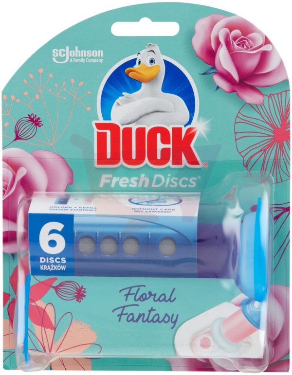 duck fresh discs zelowy krazek do wc floral fantasy zapas 6 szt.